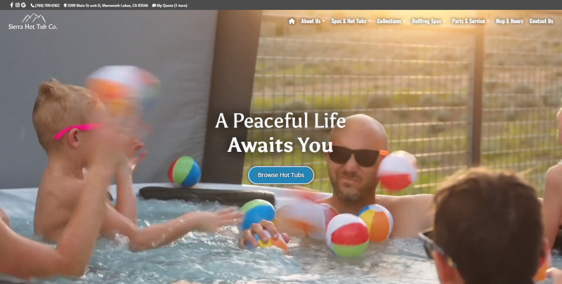 Open Sierra Hot Tub's Website